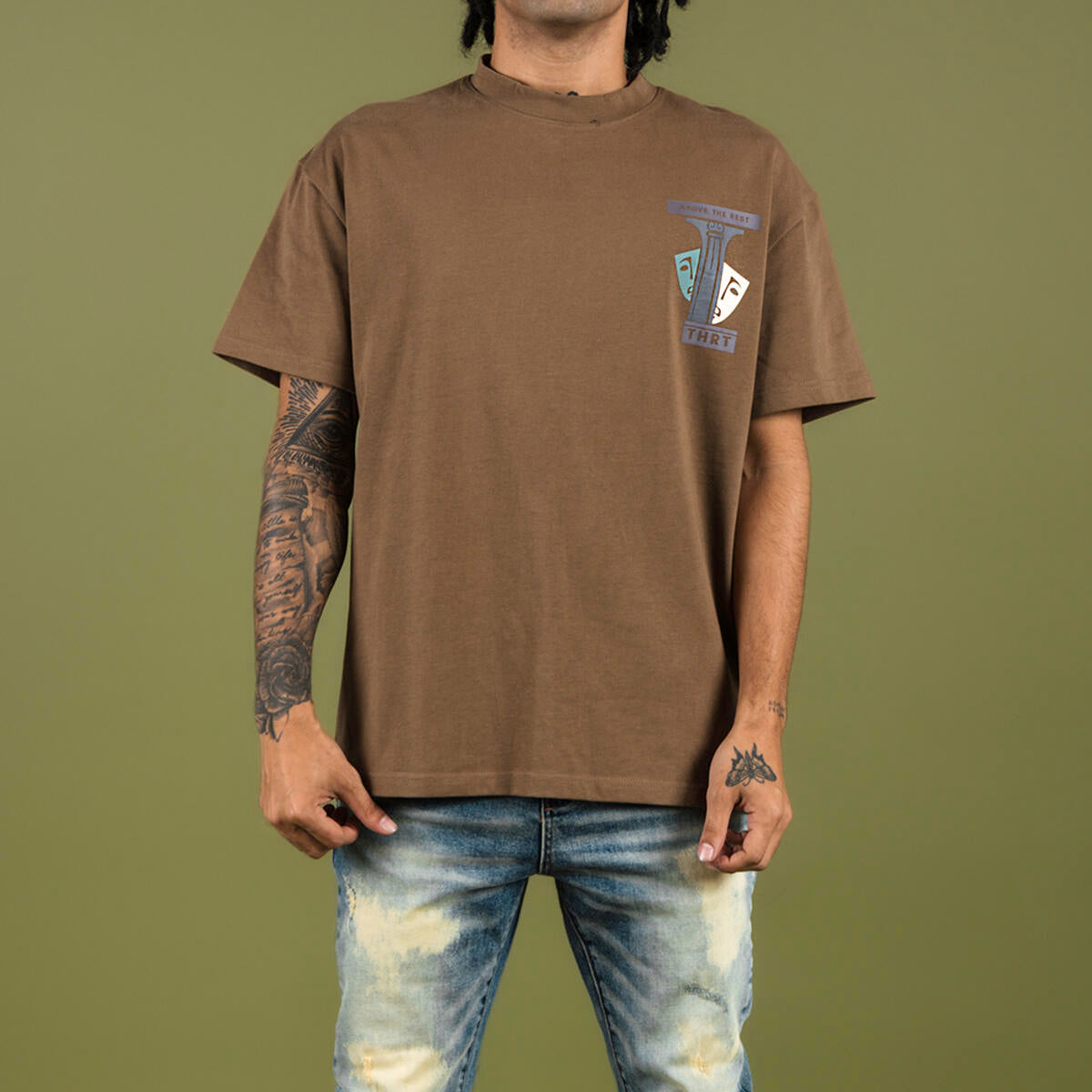 Mask LUX Heavy Weight Tee - Brown