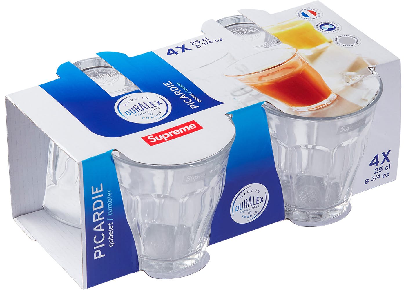Supreme Duralex Glasses Cups (Set of 4)
