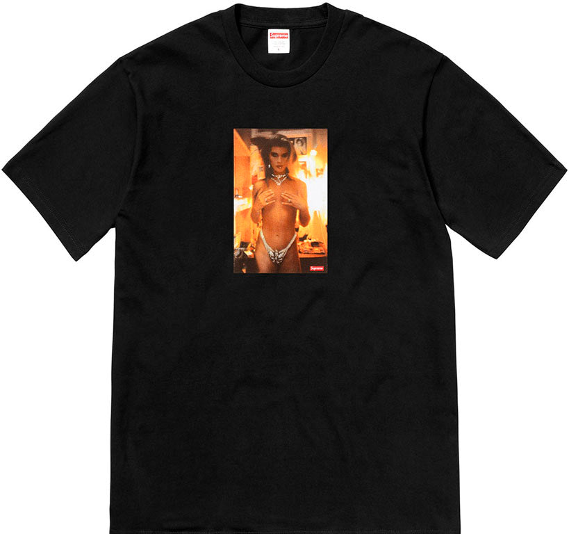 Supreme Nan Goldin Kim in Rhinestone Tee- Black